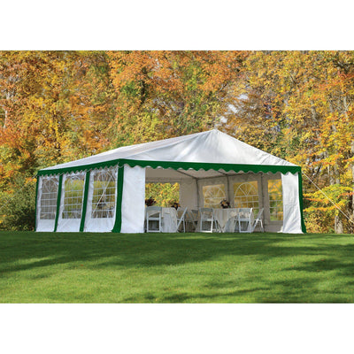 ShelterLogic Enclosure Kit with Windows, Green/White, 20 x 20 ft. (Party Tent Cover and Frame Sold Separately)