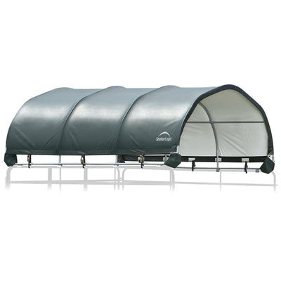 ShelterLogic Corral Shelter, Green, 12 x 12 (Corral Panels Not Included)