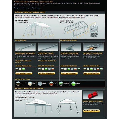 ShelterLogic Garage-in-a-Box SUV/Truck Shelter, Grey, 13 x 20 x 12 ft.
