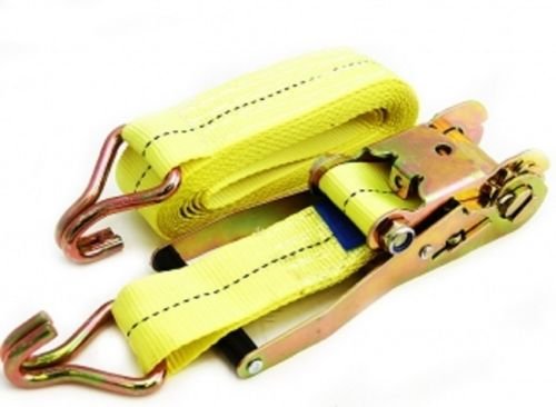 Hd Strap 2" x 27' Ratchet Tie Down w/ J Hook Truck towing Cargo hauling 10000 lb