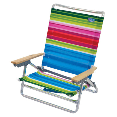 Rio Beach Classic 5 Position Lay Flat Folding Beach Chair