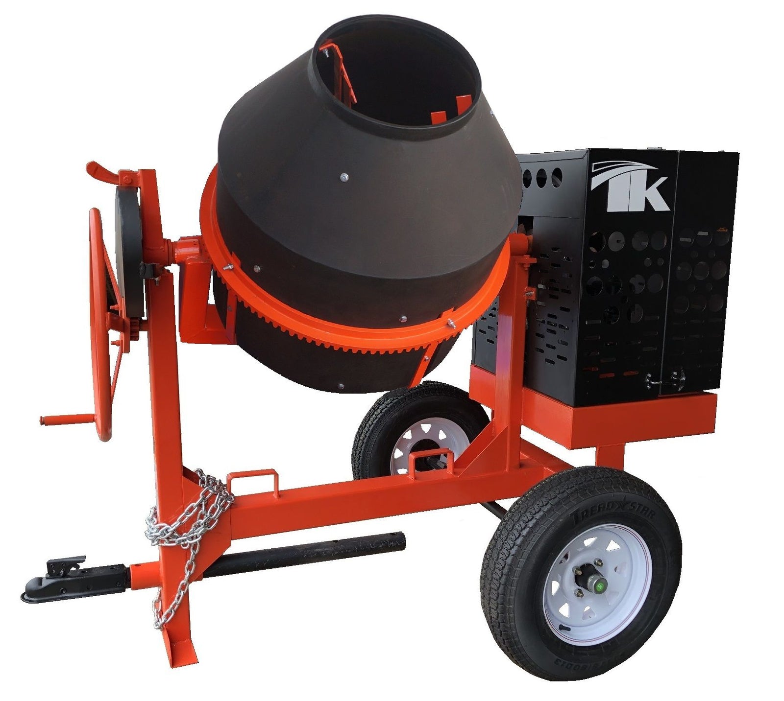 9 cu ft.0 Towable Polyurethane Drum Concrete Cement Mortar Plaster Mixer W/