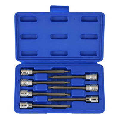 Blue Spot 7-Piece Extra Long Reach Torx Socket Set – 3/8″ Drive – T25 To T60 – 01514