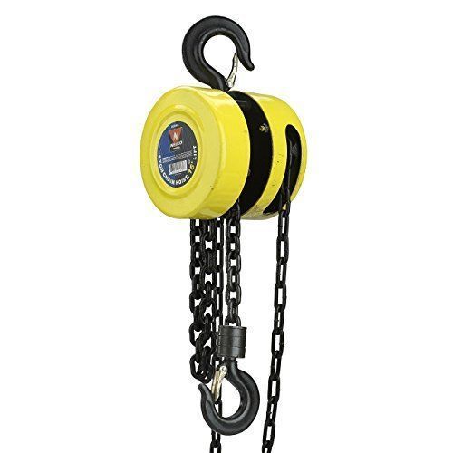 1 Ton Chain Hoist 20' Foot Lift, Chain Dia 1/4" Inch w/ Mechanical Load Brake