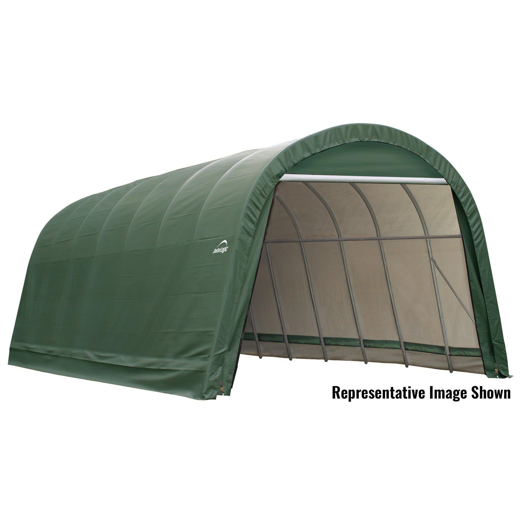 Shelterlogic Round Style Shelter 14 X Ft. 20 X Ft. 12 Ft. Gray