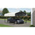 Arrow CPH101507 Steel Carport ft. Galvanized Black Accessories, 10 x 15 x 7', Eggshell