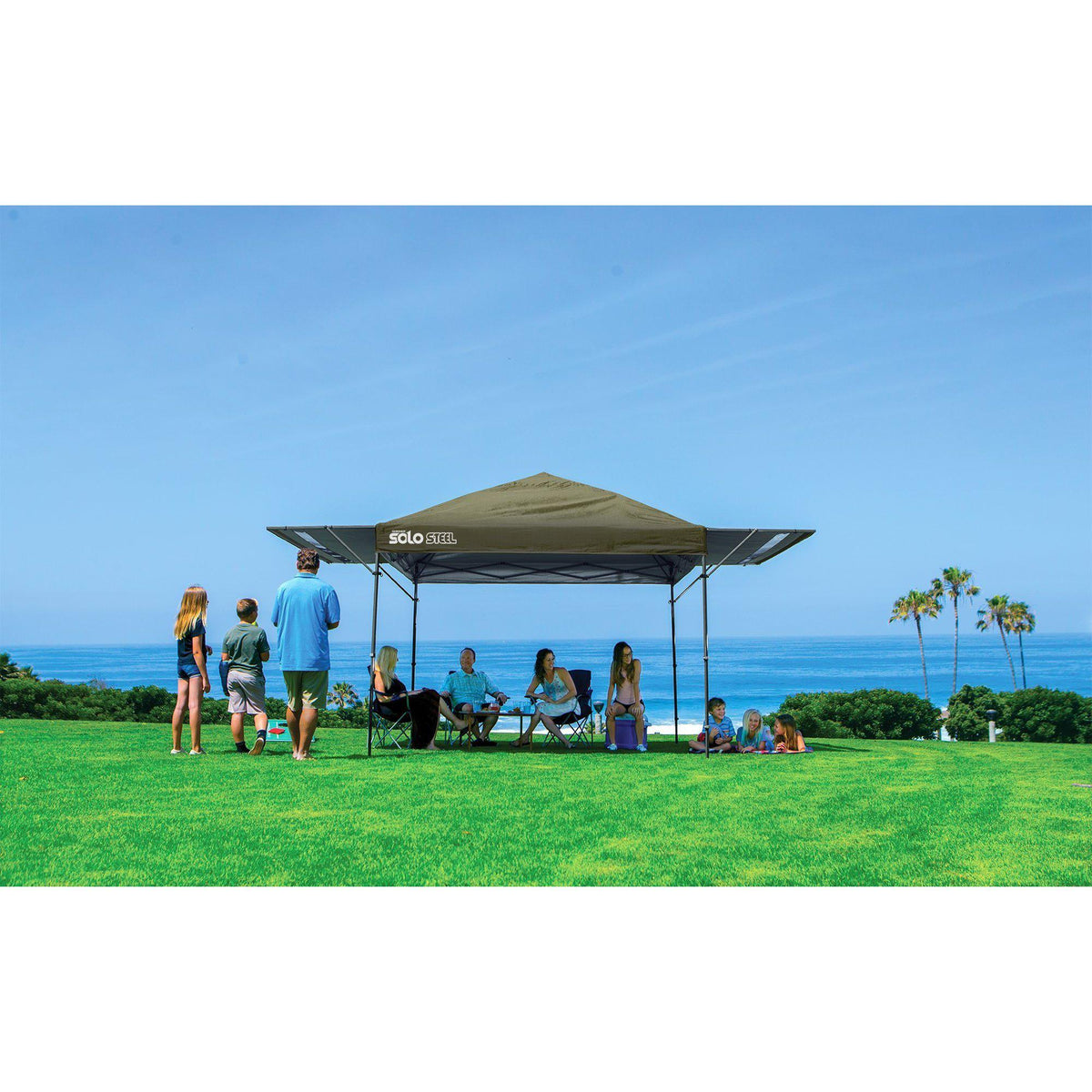 Quik Shade Solo Steel 170 10 x 17 ft. Straight Leg Canopy, Olive