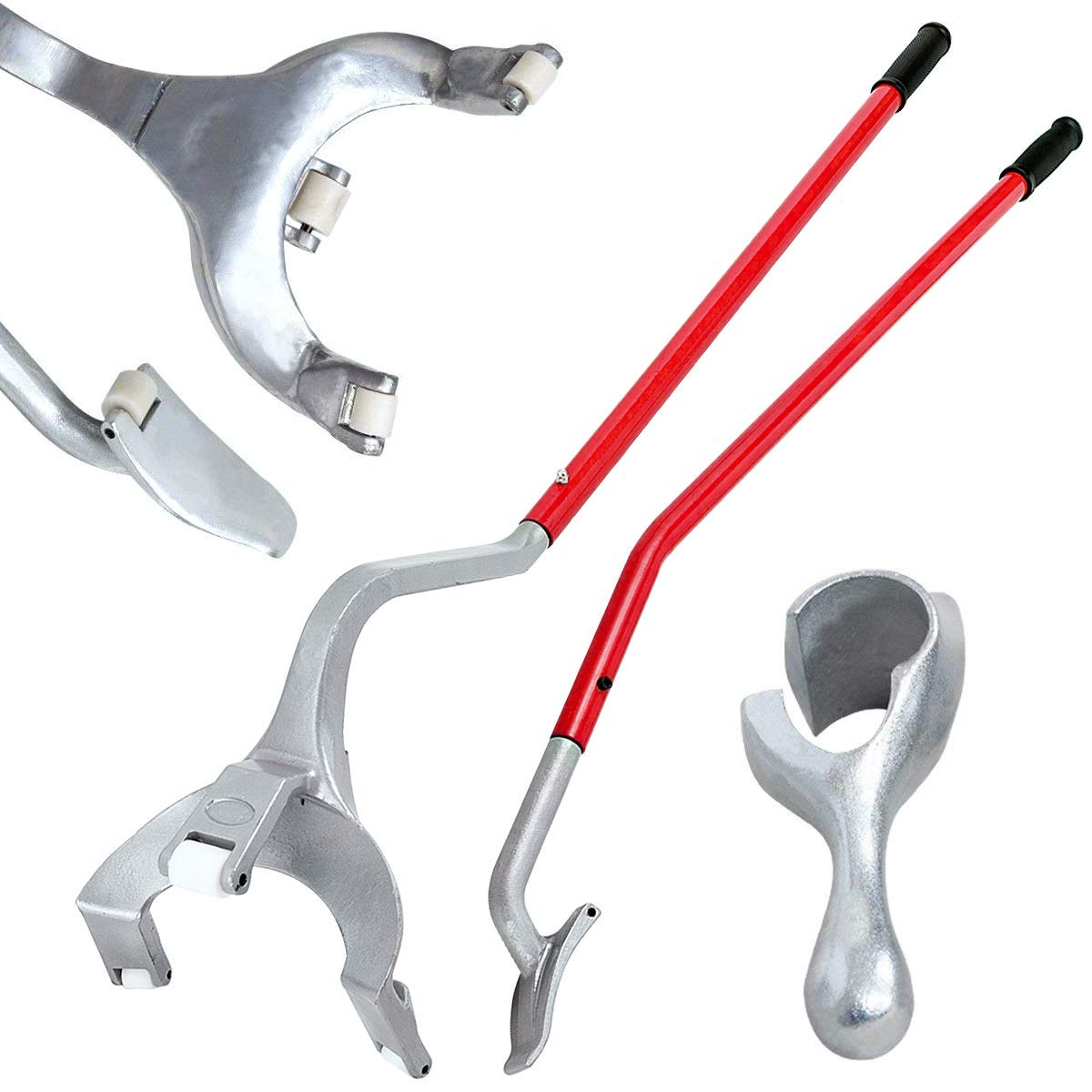 17.5" to 24" Tire Changer Mount Demount Dismount Removal Tool Tubeless Truck Bead (Red)