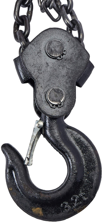 Chain Hoist Pulley, 3 Ton | Swivel Hooks with Safety Latches | 9 Feet Lift