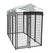 4' X 8' X 6' HIGH SQUARE TUBE FRAME DOG KENNEL WITH COVER